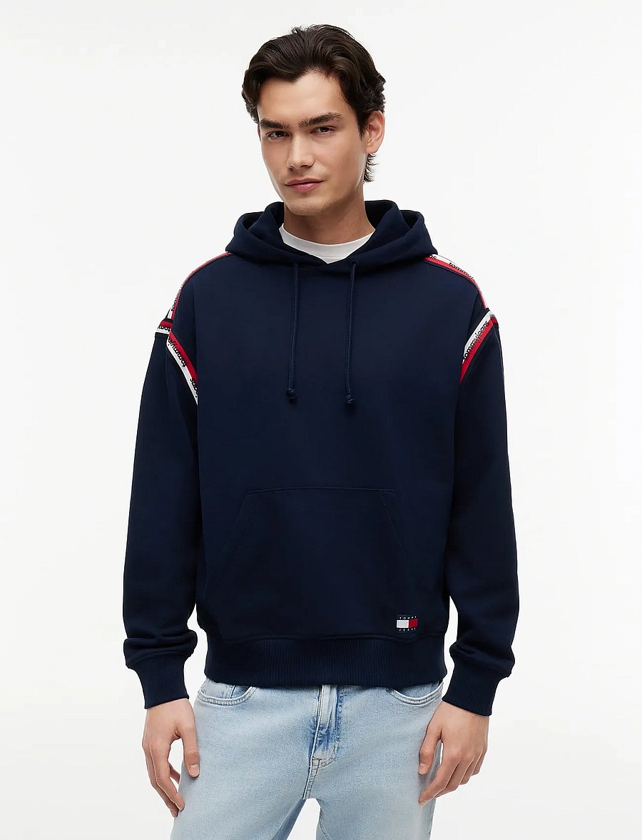 Tommy Jeans - TJM RLX TAPE HOODIE - hættetrøjer - dark night navy - 0