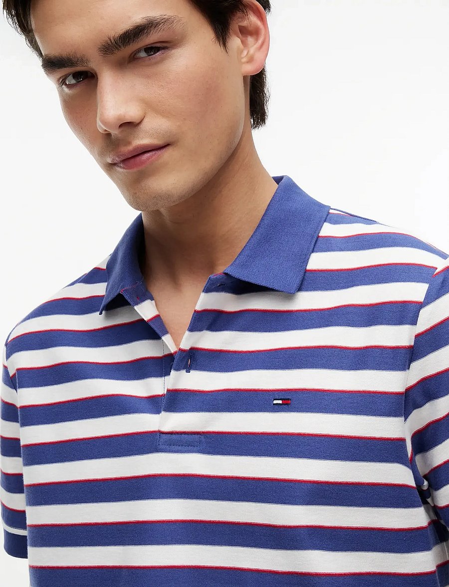 Tommy Jeans - TJM REG STRIPE JERSEY POLO EXT - kurzärmelig - blue storm stripe - 3