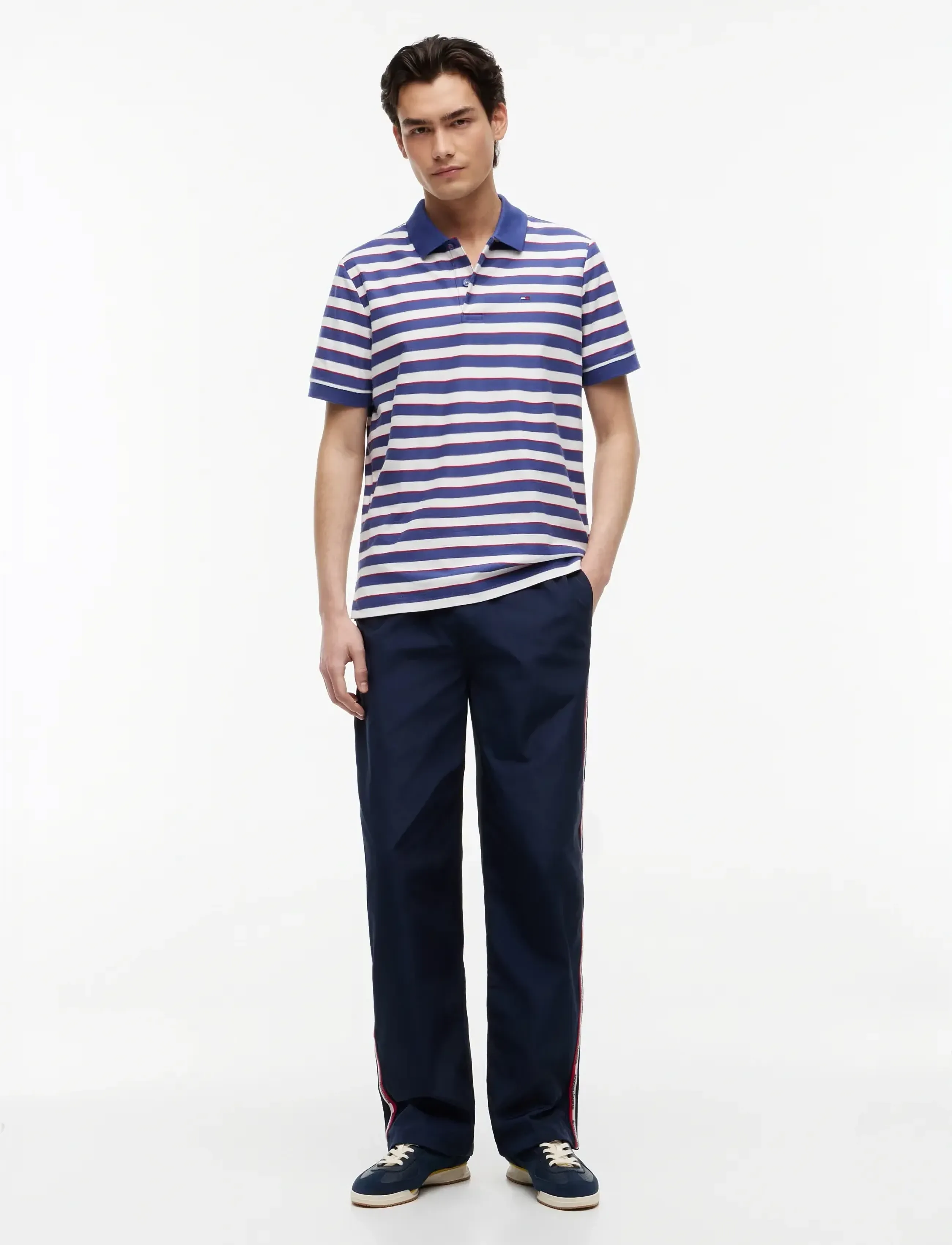 Tommy Jeans - TJM REG STRIPE JERSEY POLO EXT - kurzärmelig - blue storm stripe - 4