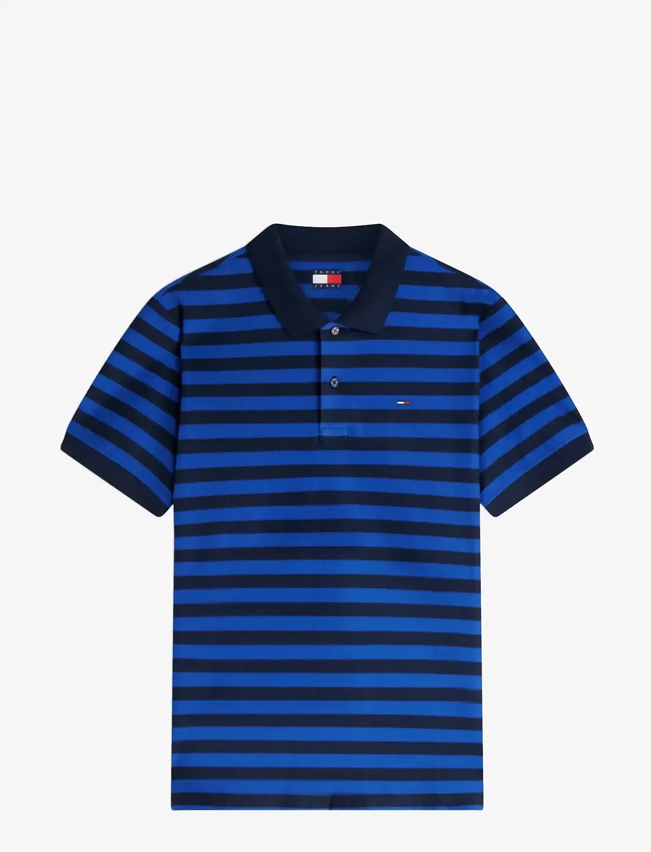 Tommy Jeans - TJM REG STRIPE JERSEY POLO EXT - kortærmede poloer - providence blue stripe - 1