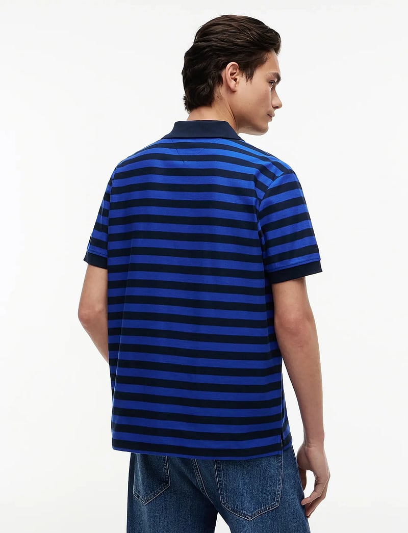 Tommy Jeans - TJM REG STRIPE JERSEY POLO EXT - kortærmede poloer - providence blue stripe - 2