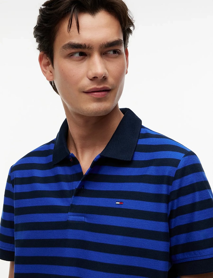 Tommy Jeans - TJM REG STRIPE JERSEY POLO EXT - lühikeste varrukatega polod - providence blue stripe - 3