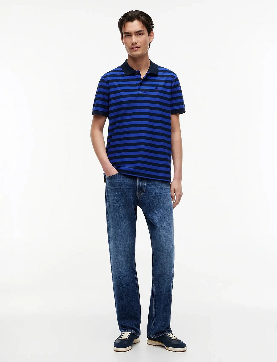 Tommy Jeans - TJM REG STRIPE JERSEY POLO EXT - lühikeste varrukatega polod - providence blue stripe - 4