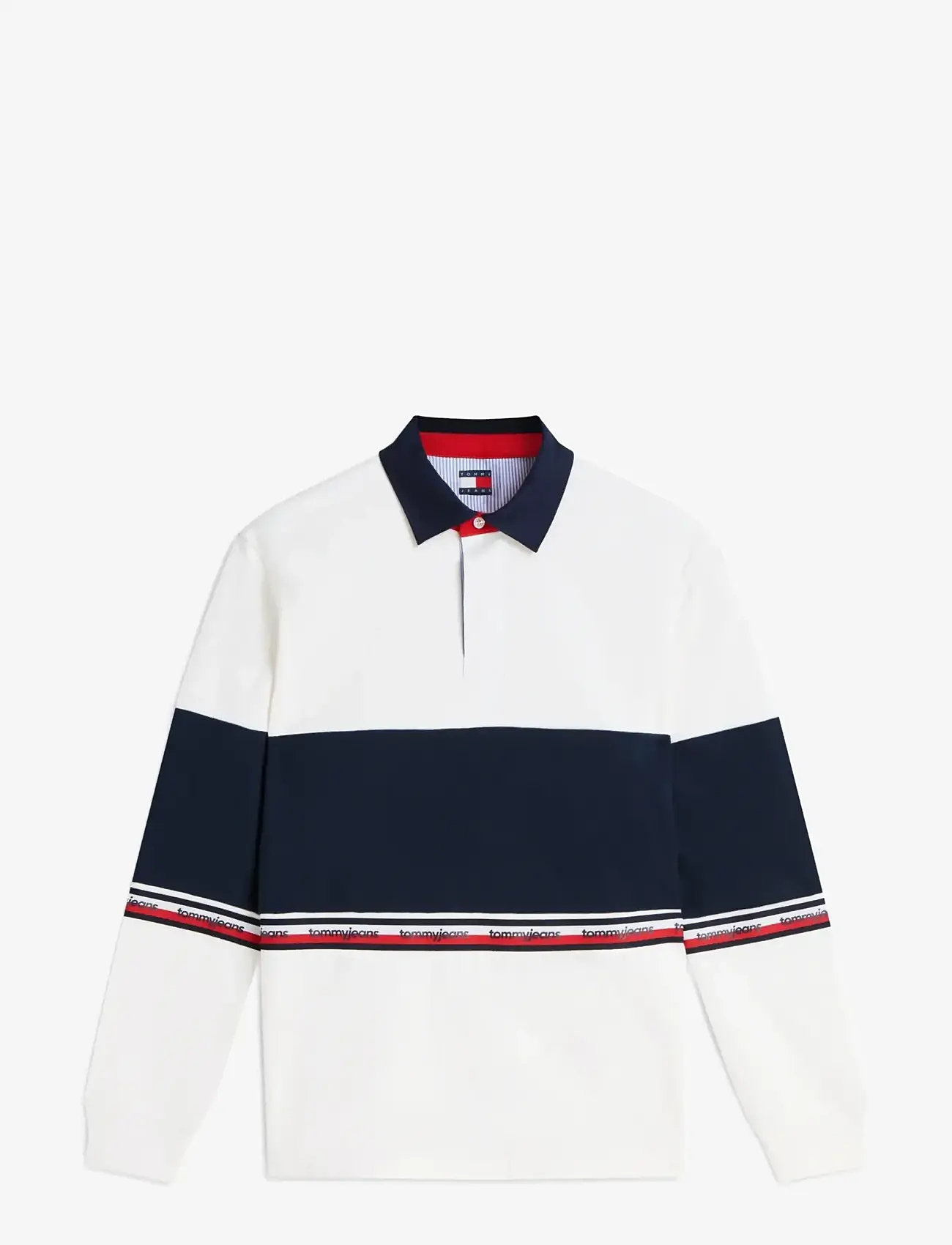 Tommy Jeans - TJM RLX CBLOCK RUGBY - pikkade varrukatega polod - ancient white - 1