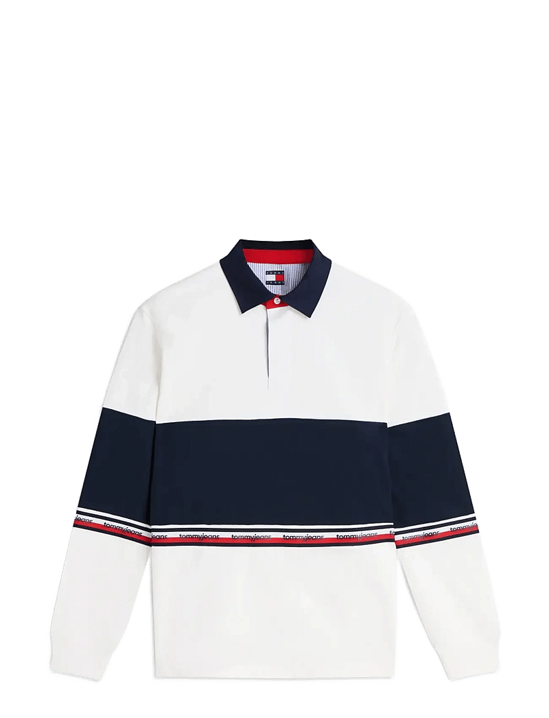 Tommy Jeans - TJM RLX CBLOCK RUGBY - pikkade varrukatega polod - ancient white - 1