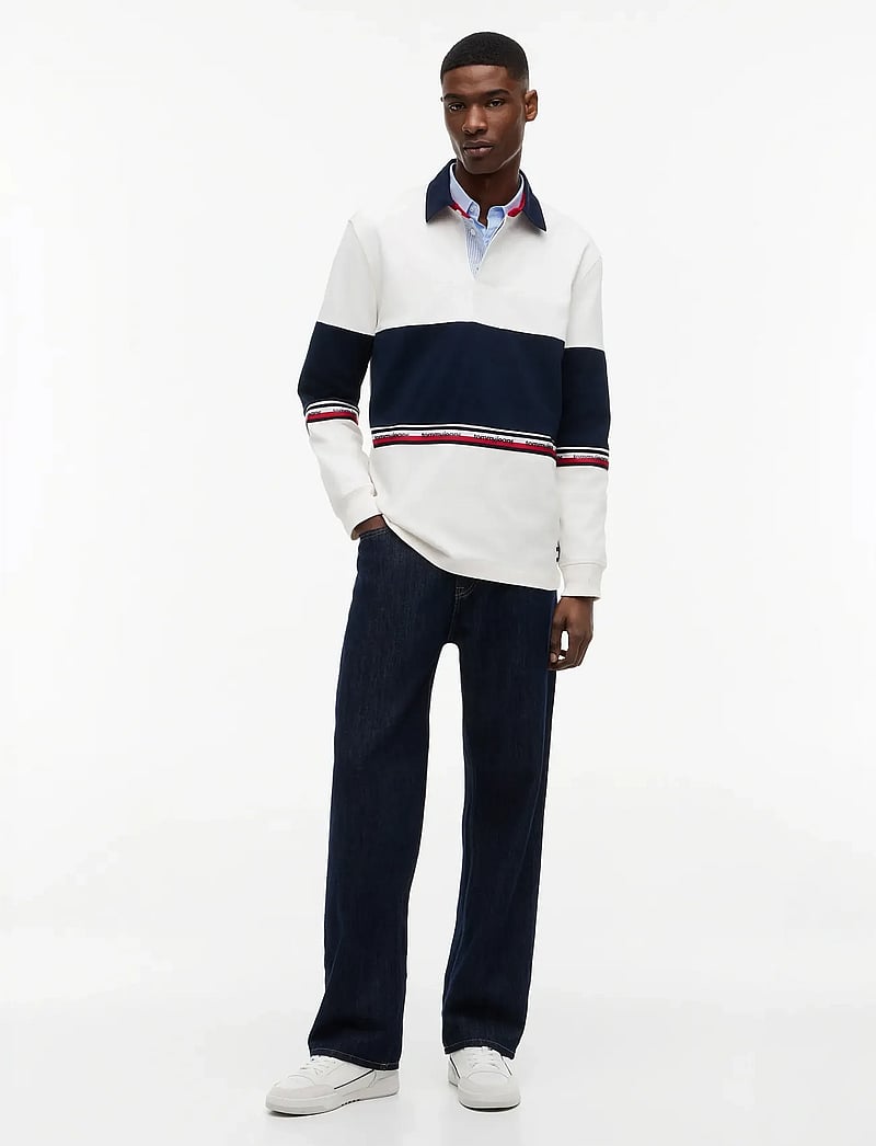 Tommy Jeans - TJM RLX CBLOCK RUGBY - pikkade varrukatega polod - ancient white - 4