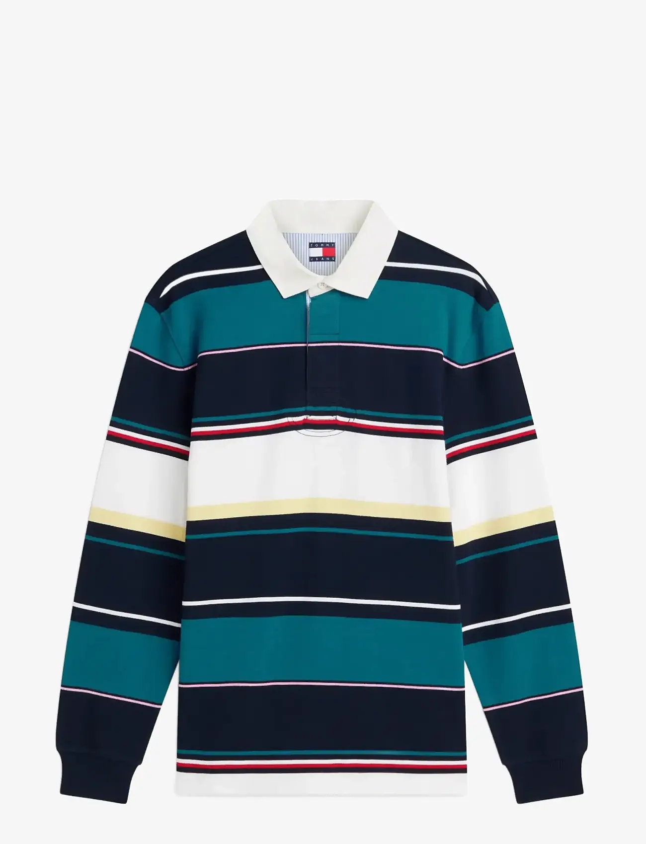 Tommy Jeans - TJM RLX STRIPE RUGBY EXT - langærmede poloer - dark night navy multi - 1