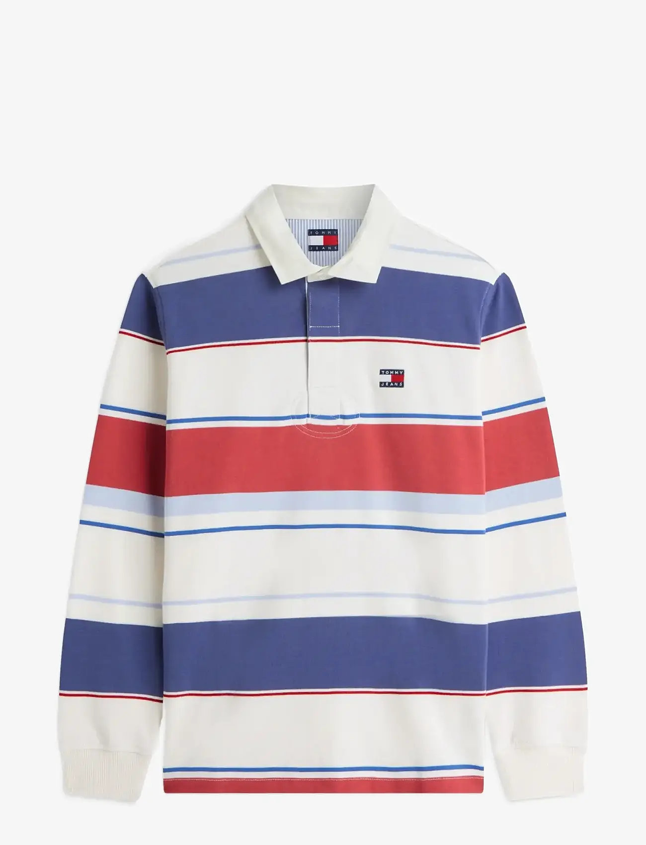 Tommy Jeans - TJM RLX STRIPE RUGBY EXT - długi rękaw - ecru multi - 1
