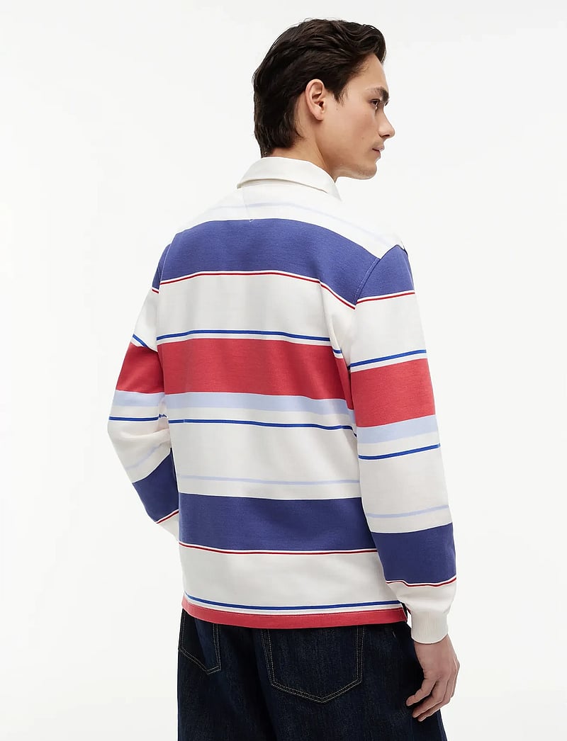 Tommy Jeans - TJM RLX STRIPE RUGBY EXT - długi rękaw - ecru multi - 2