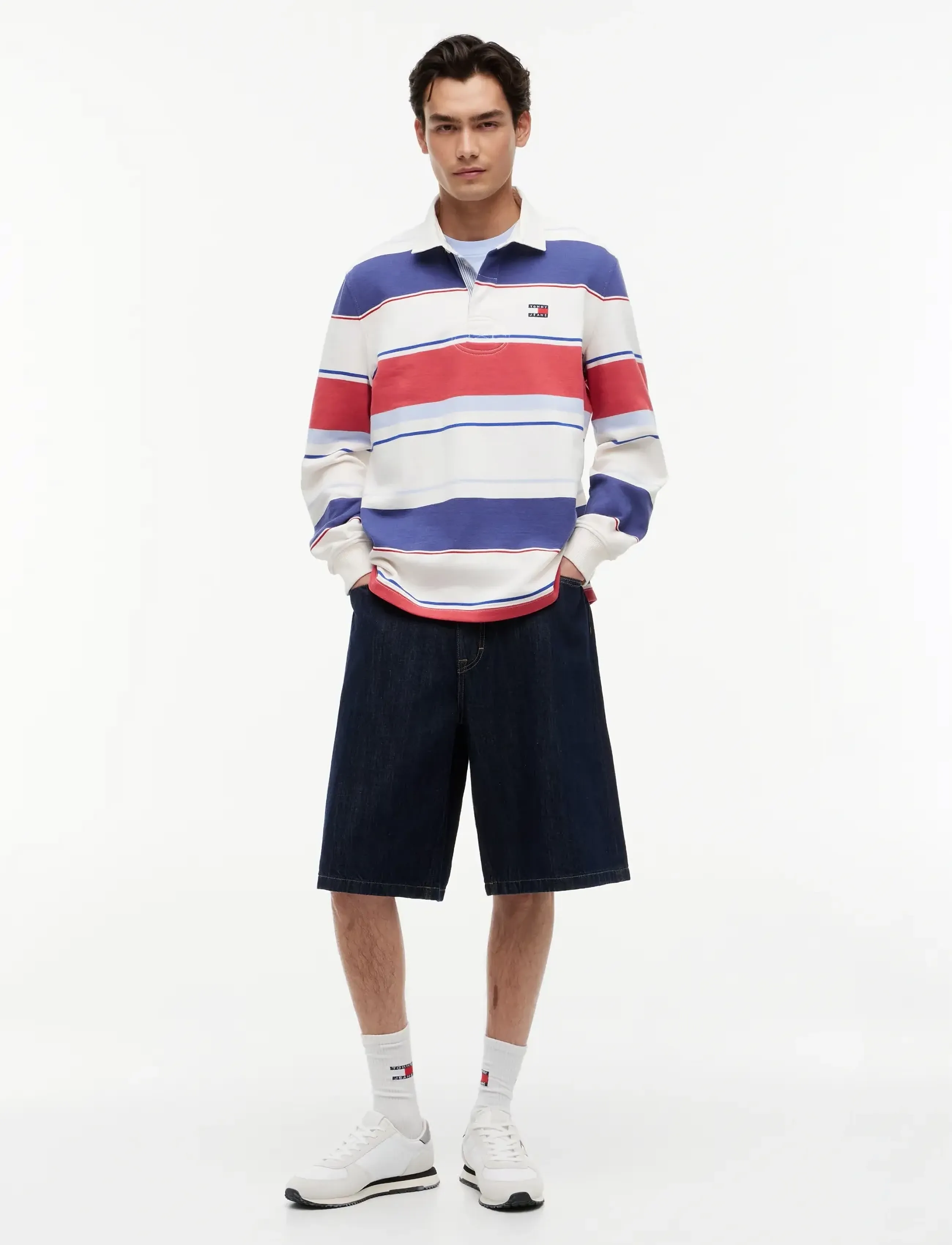 Tommy Jeans - TJM RLX STRIPE RUGBY EXT - long-sleeved polos - ecru multi - 4