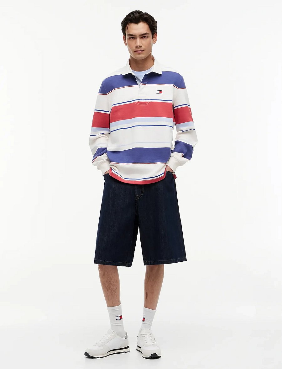 Tommy Jeans - TJM RLX STRIPE RUGBY EXT - long-sleeved polos - ecru multi - 4