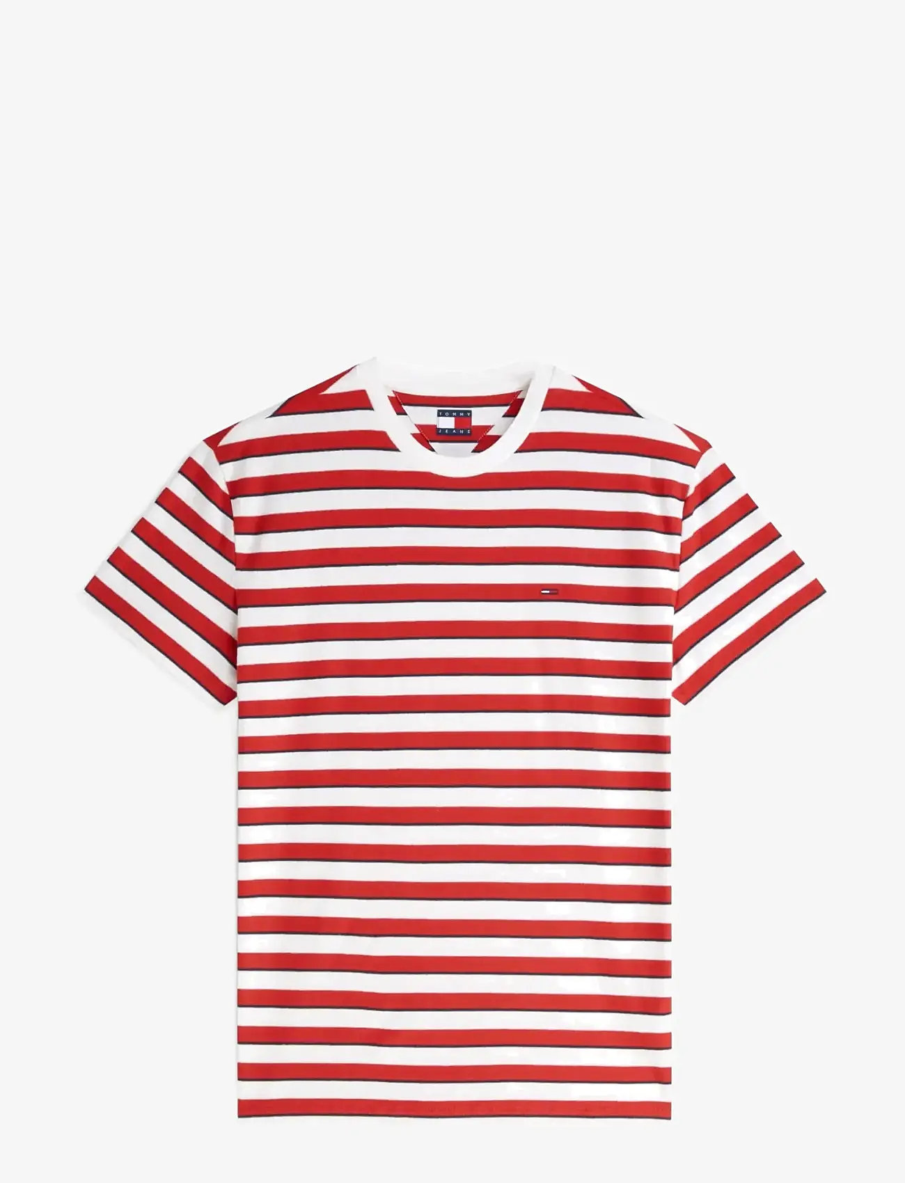 Tommy Jeans - TJM REG ESS STRIPE SS TEE - kortærmede t-shirts - ancient white stripe - 1