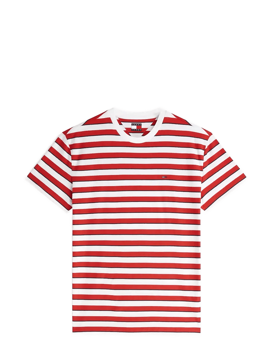 Tommy Jeans - TJM REG ESS STRIPE SS TEE - lühikeste varrukatega t-särgid - ancient white stripe - 1