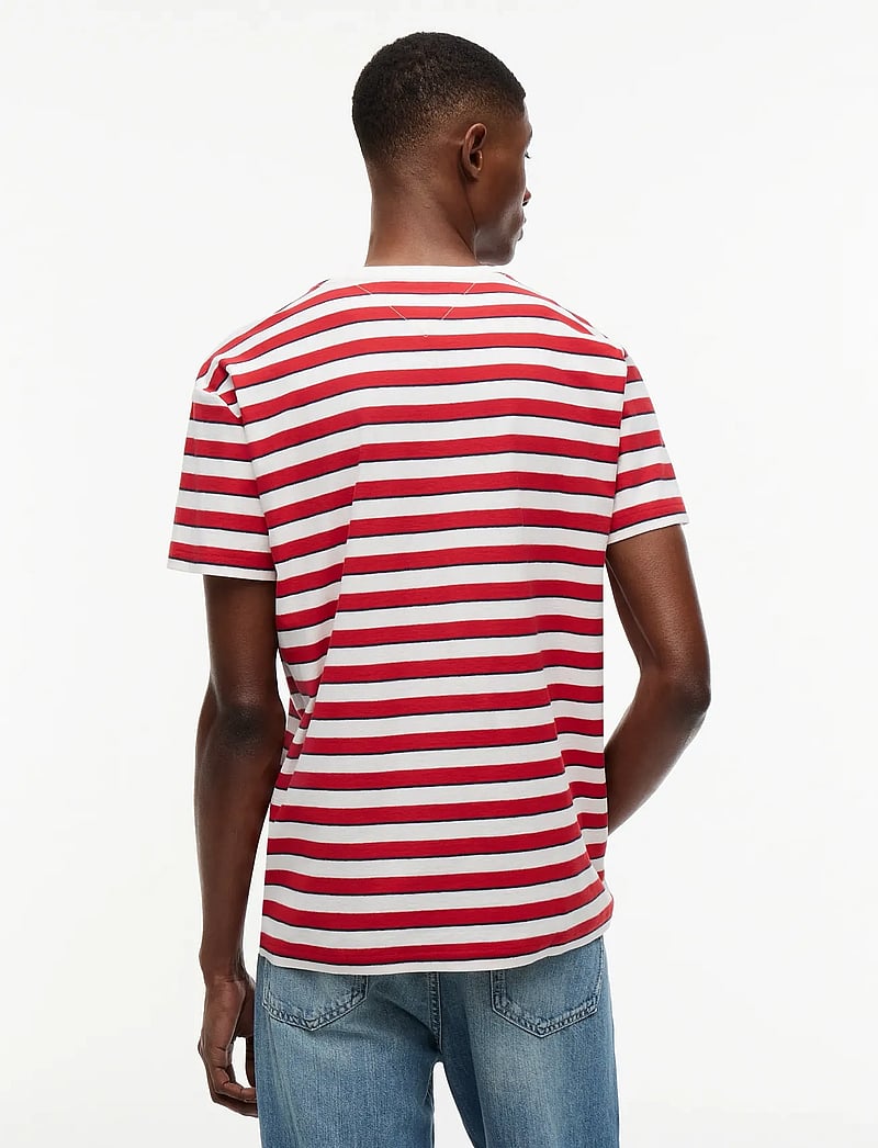 Tommy Jeans - TJM REG ESS STRIPE SS TEE - kortærmede t-shirts - ancient white stripe - 2