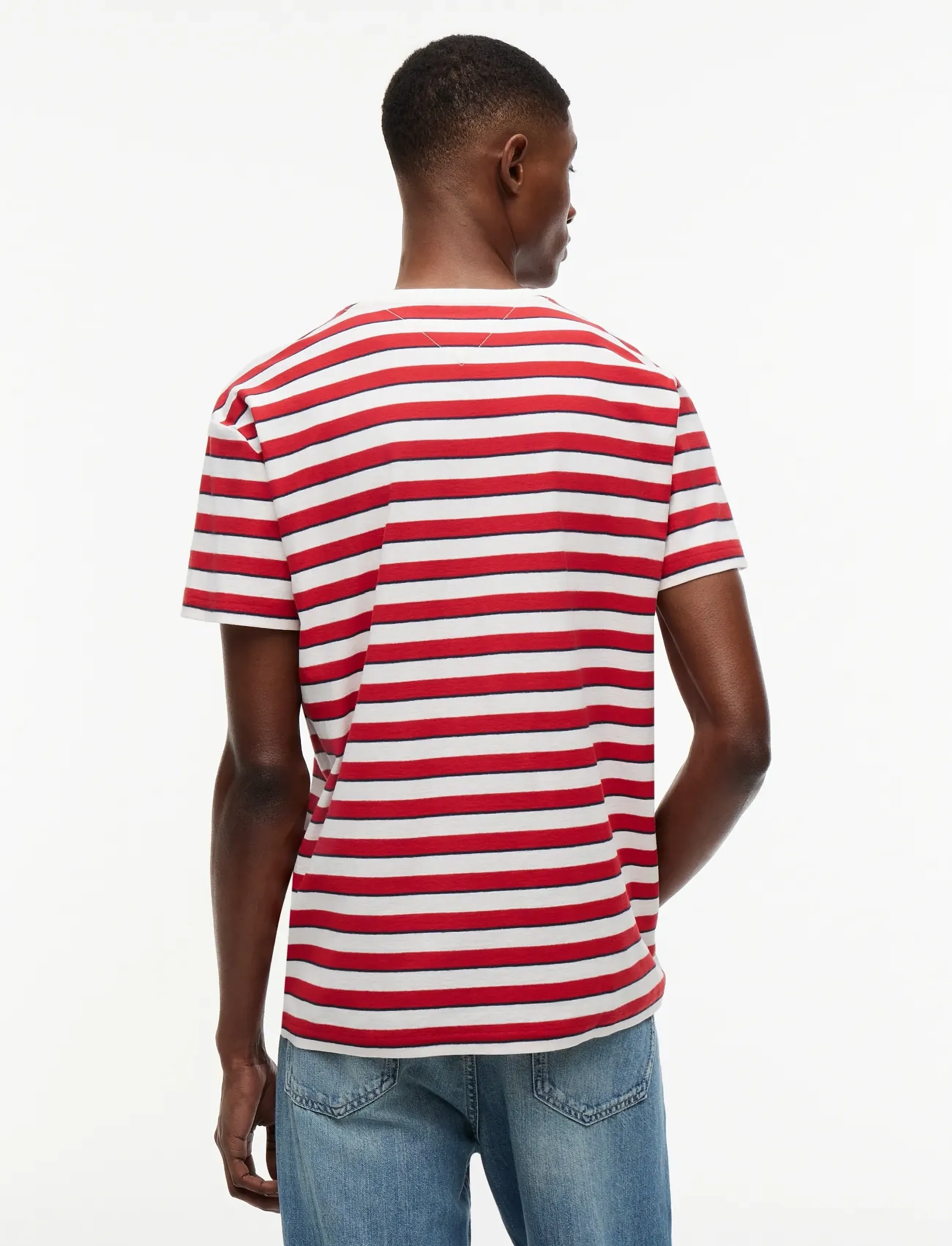 Tommy Jeans - TJM REG ESS STRIPE SS TEE - lühikeste varrukatega t-särgid - ancient white stripe - 2