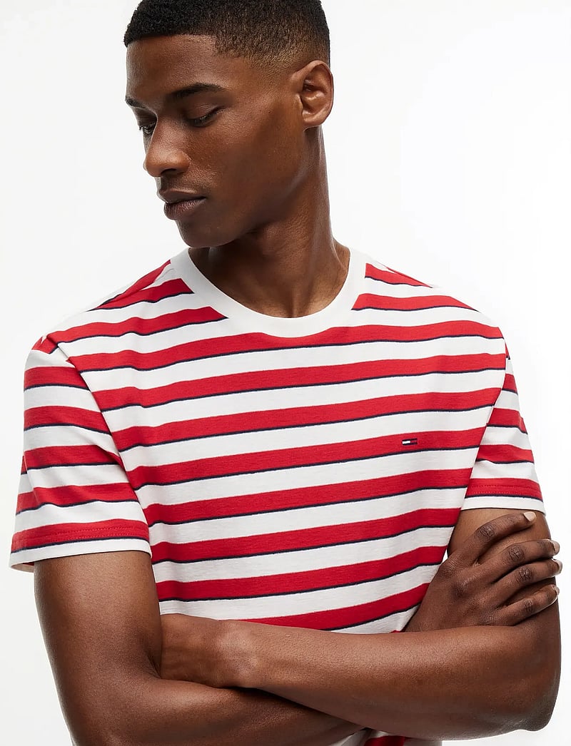 Tommy Jeans - TJM REG ESS STRIPE SS TEE - kortærmede t-shirts - ancient white stripe - 3