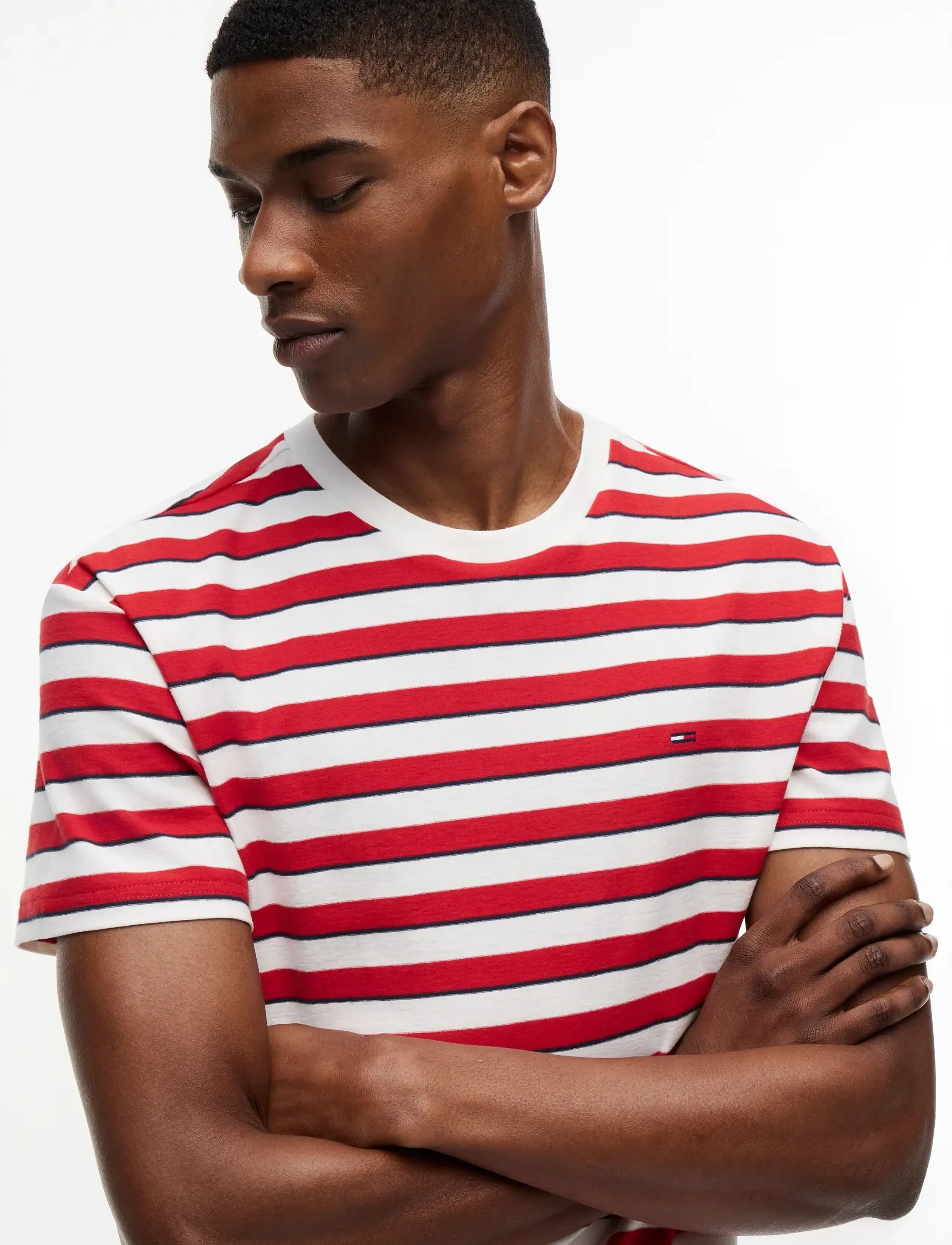 Tommy Jeans - TJM REG ESS STRIPE SS TEE - lühikeste varrukatega t-särgid - ancient white stripe - 3
