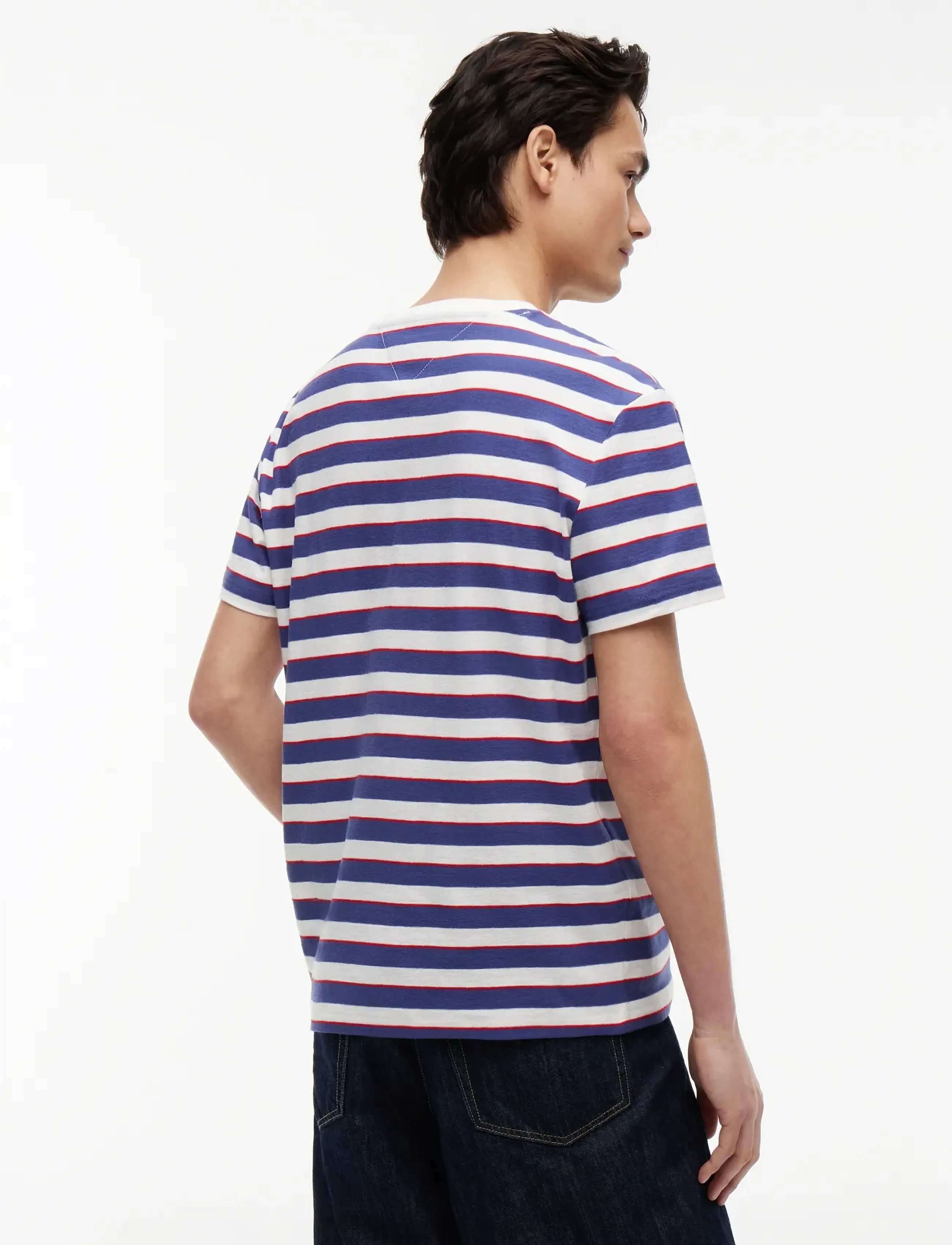 Tommy Jeans - TJM REG ESS STRIPE SS TEE - short-sleeved t-shirts - blue storm stripe - 2