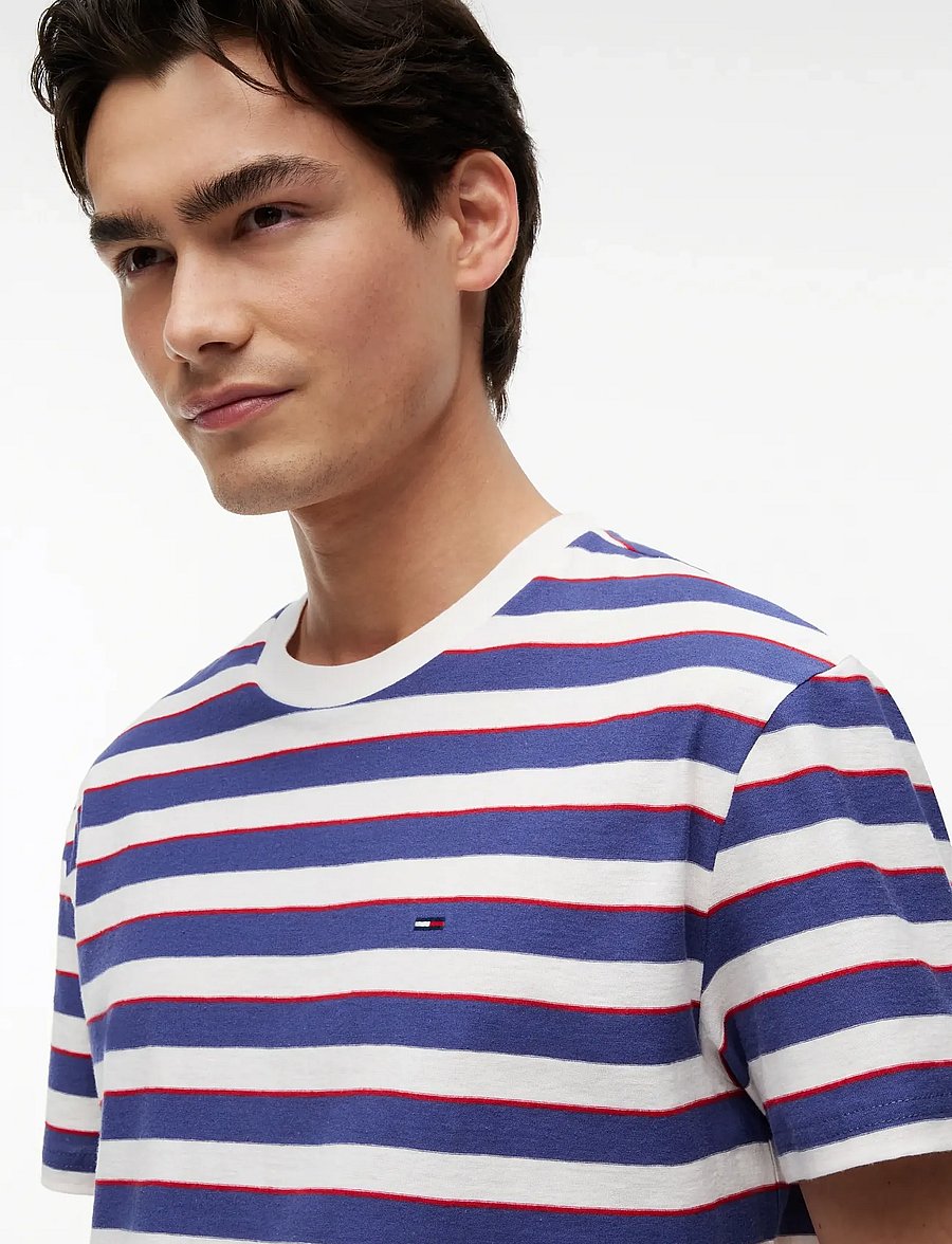 Tommy Jeans - TJM REG ESS STRIPE SS TEE - short-sleeved t-shirts - blue storm stripe - 3