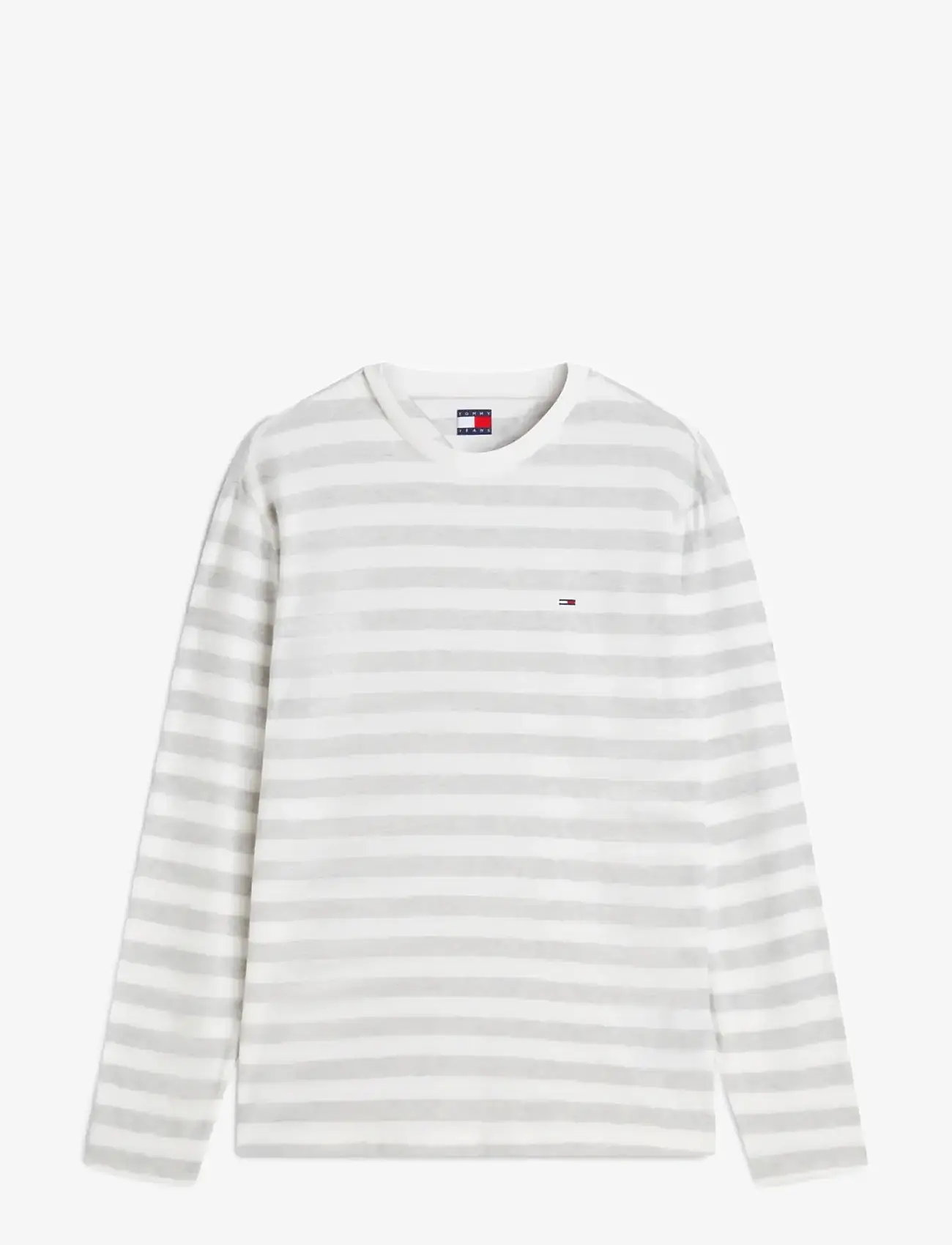 Tommy Jeans - TJM REG ESS STRIPE LS TEE - langærmede t-shirts - ecru stripes - 1