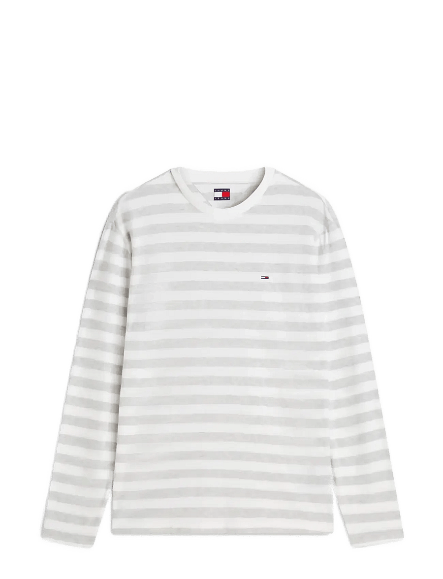 Tommy Jeans - TJM REG ESS STRIPE LS TEE - pikkade varrukatega t-särgid - ecru stripes - 1