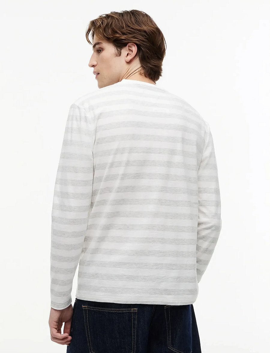 Tommy Jeans - TJM REG ESS STRIPE LS TEE - pikkade varrukatega t-särgid - ecru stripes - 2