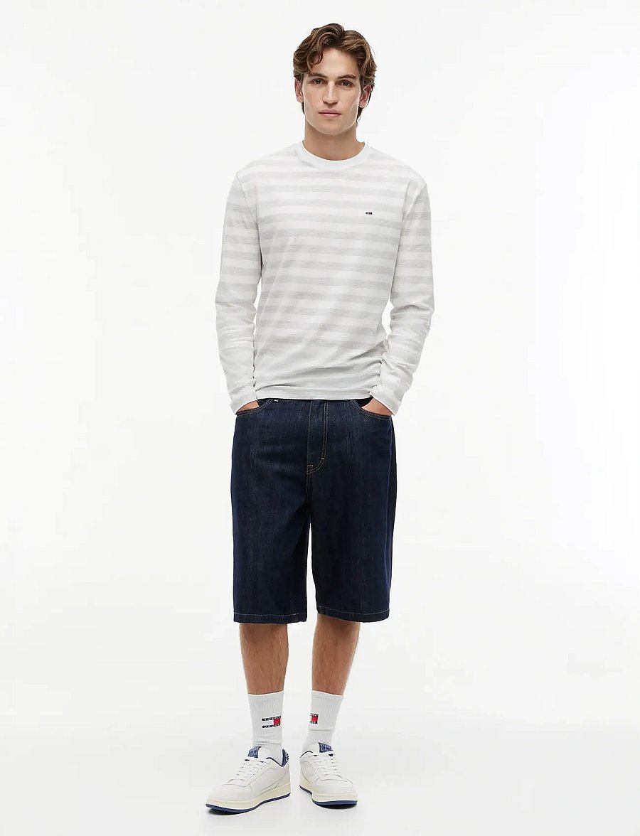Tommy Jeans - TJM REG ESS STRIPE LS TEE - pikkade varrukatega t-särgid - ecru stripes - 4