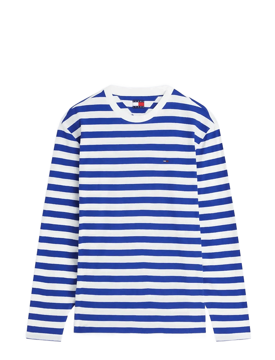 Tommy Jeans - TJM REG ESS STRIPE LS TEE - pikkade varrukatega t-särgid - providence blue stripe - 1