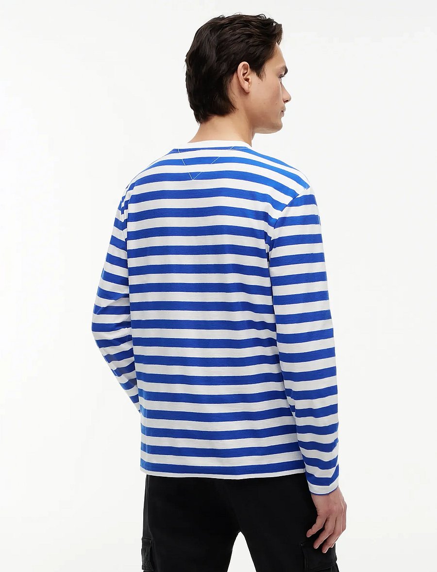Tommy Jeans - TJM REG ESS STRIPE LS TEE - pikkade varrukatega t-särgid - providence blue stripe - 2