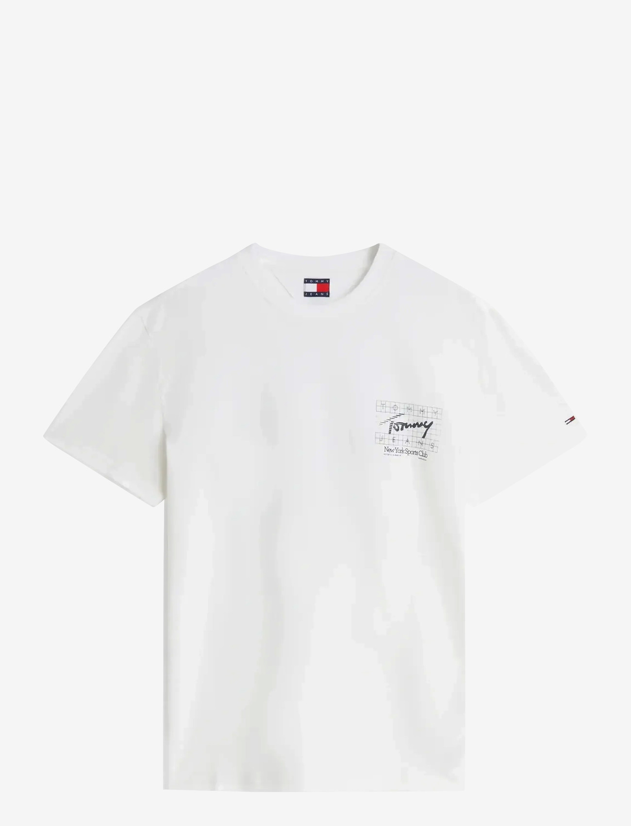Tommy Jeans - TJM REG SIGN FLAG SS TEE EXT - kortærmede t-shirts - ecru - 1