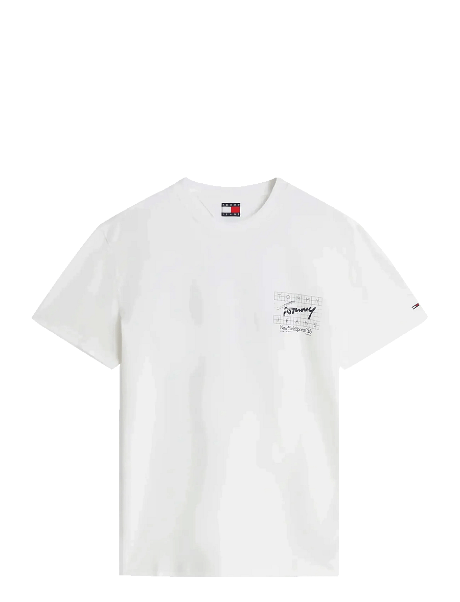 Tommy Jeans - TJM REG SIGN FLAG SS TEE EXT - lühikeste varrukatega t-särgid - ecru - 1