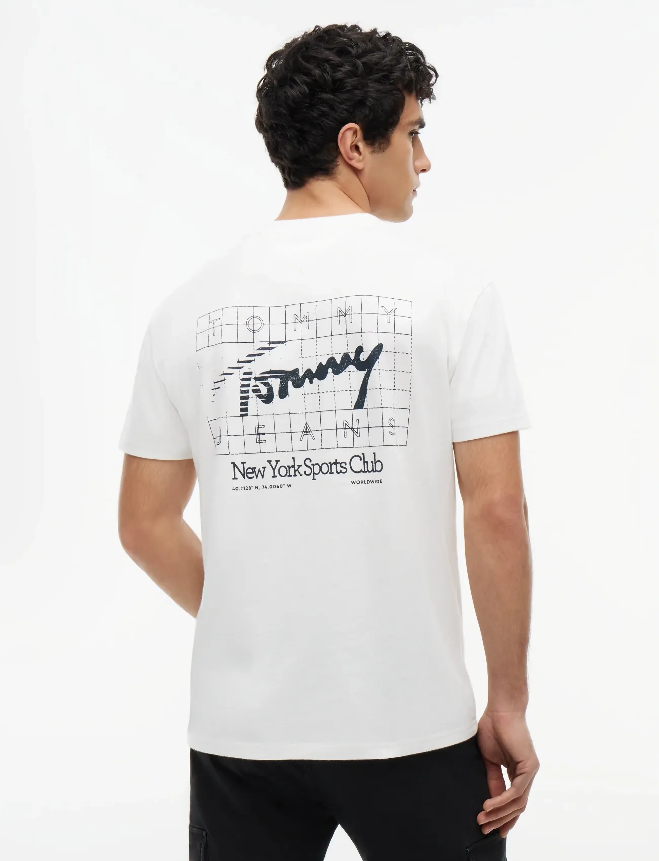 Tommy Jeans - TJM REG SIGN FLAG SS TEE EXT - lühikeste varrukatega t-särgid - ecru - 2