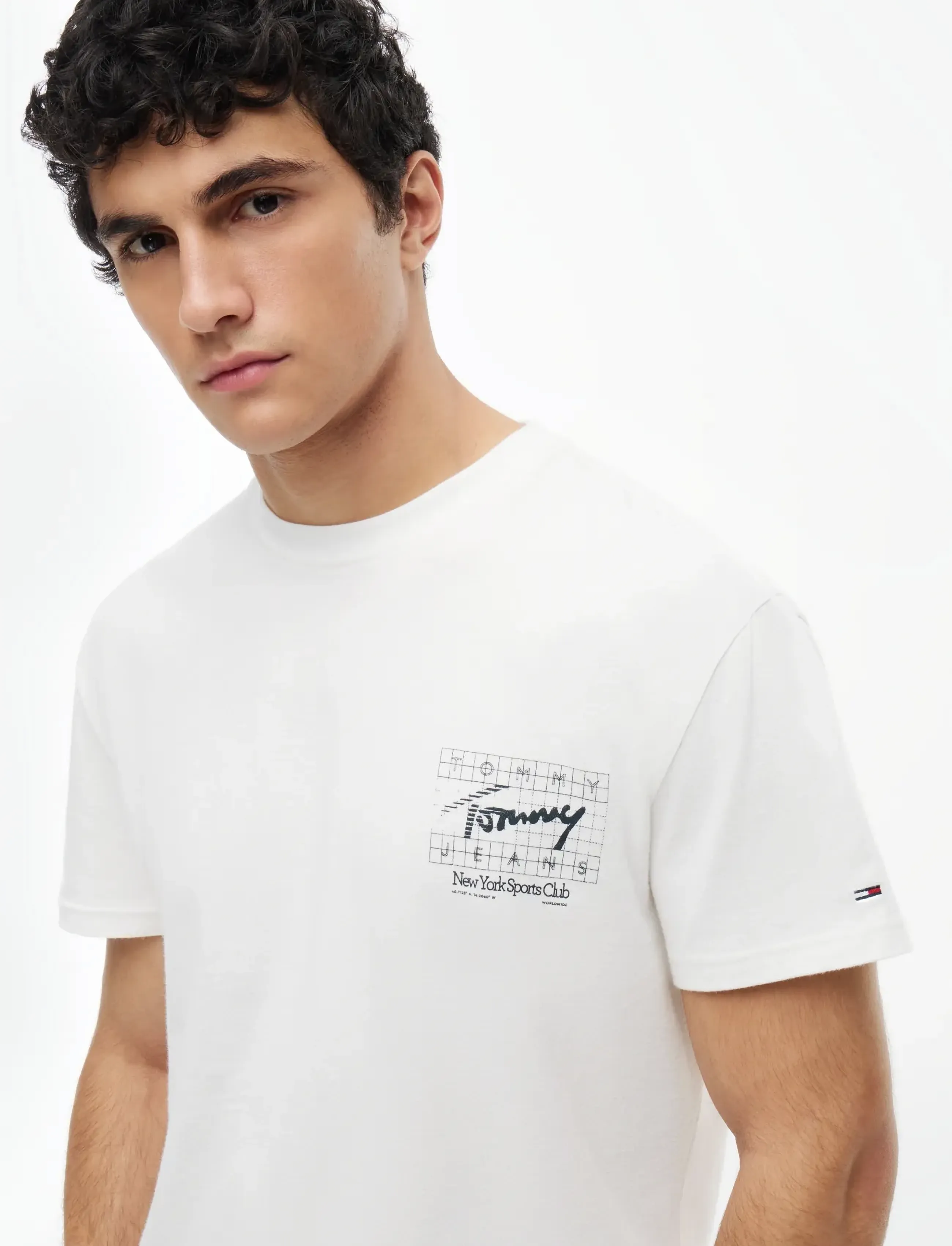 Tommy Jeans - TJM REG SIGN FLAG SS TEE EXT - lühikeste varrukatega t-särgid - ecru - 3