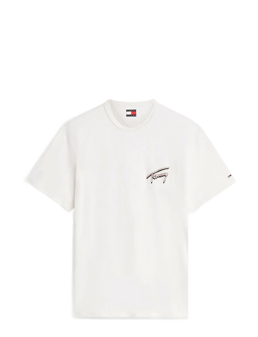 Tommy Jeans - TJM RLX NOVELTY SS TEE - kortærmede t-shirts - ancient white - 1