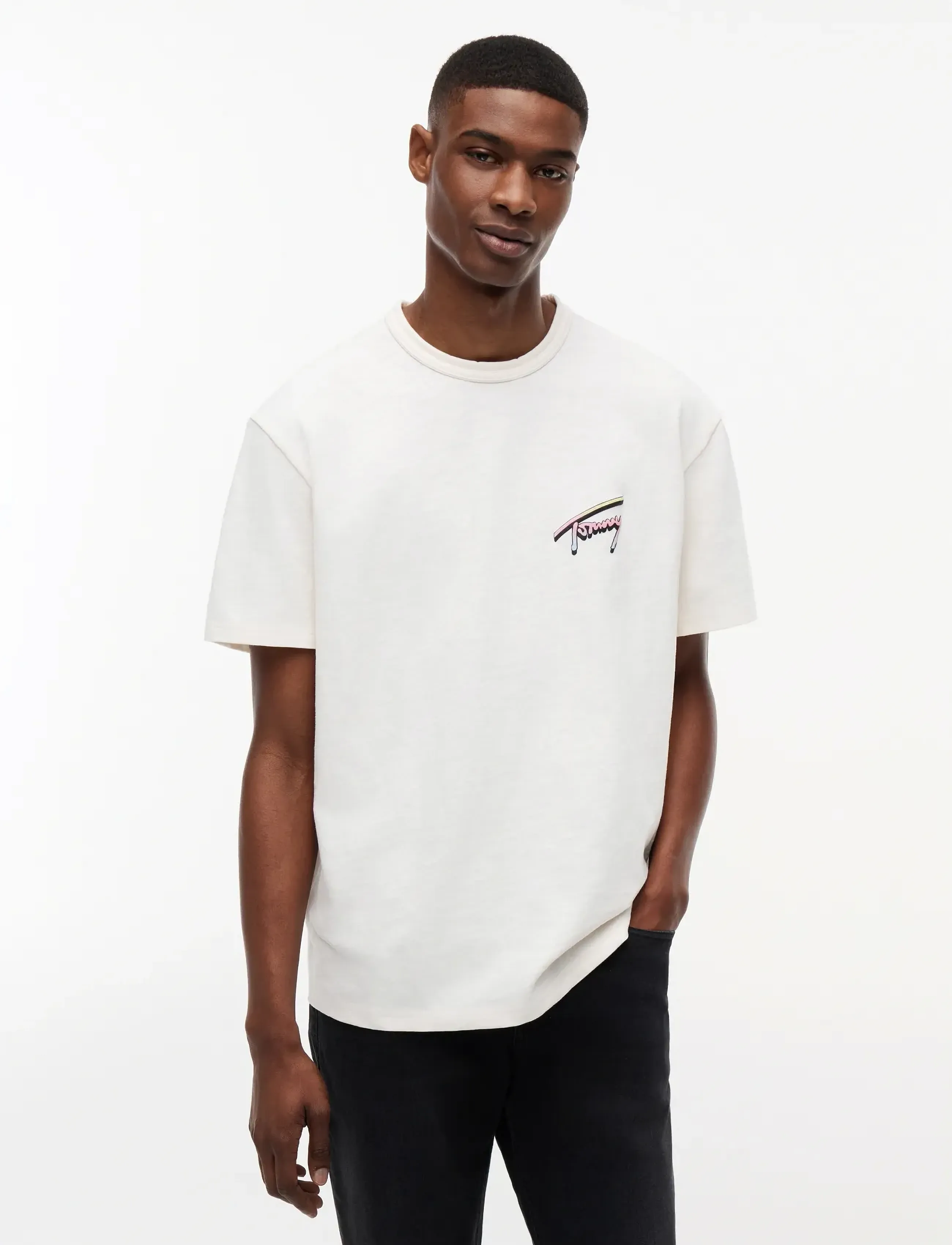 T-shirt gul / rosa / svart 2