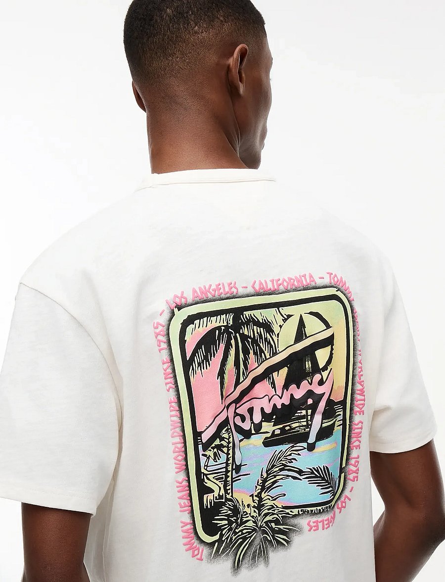 Tommy Jeans - TJM RLX NOVELTY SS TEE - kortærmede t-shirts - ancient white - 3
