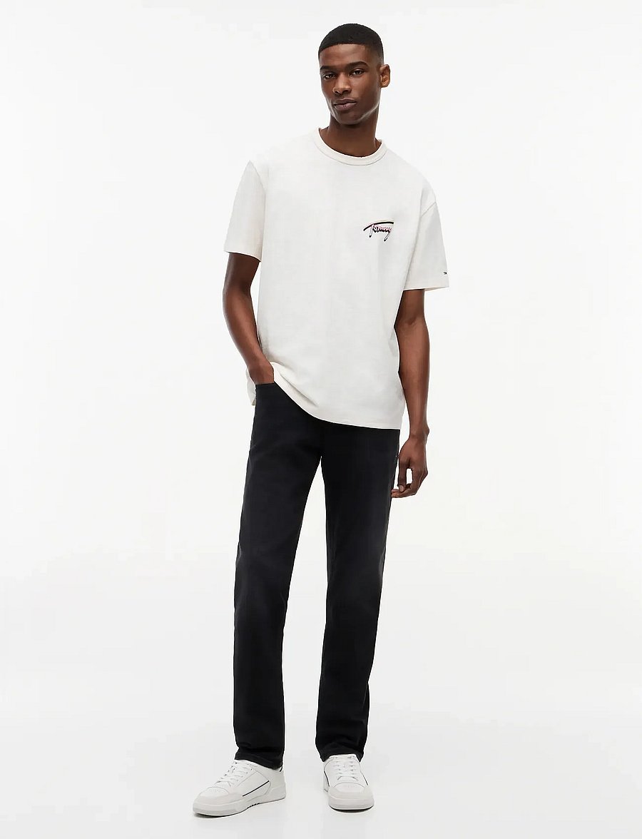 Tommy Jeans - TJM RLX NOVELTY SS TEE - kortærmede t-shirts - ancient white - 4