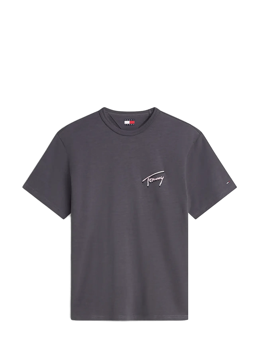 Tommy Jeans - TJM RLX NOVELTY SS TEE - kortærmede t-shirts - washed black - 1
