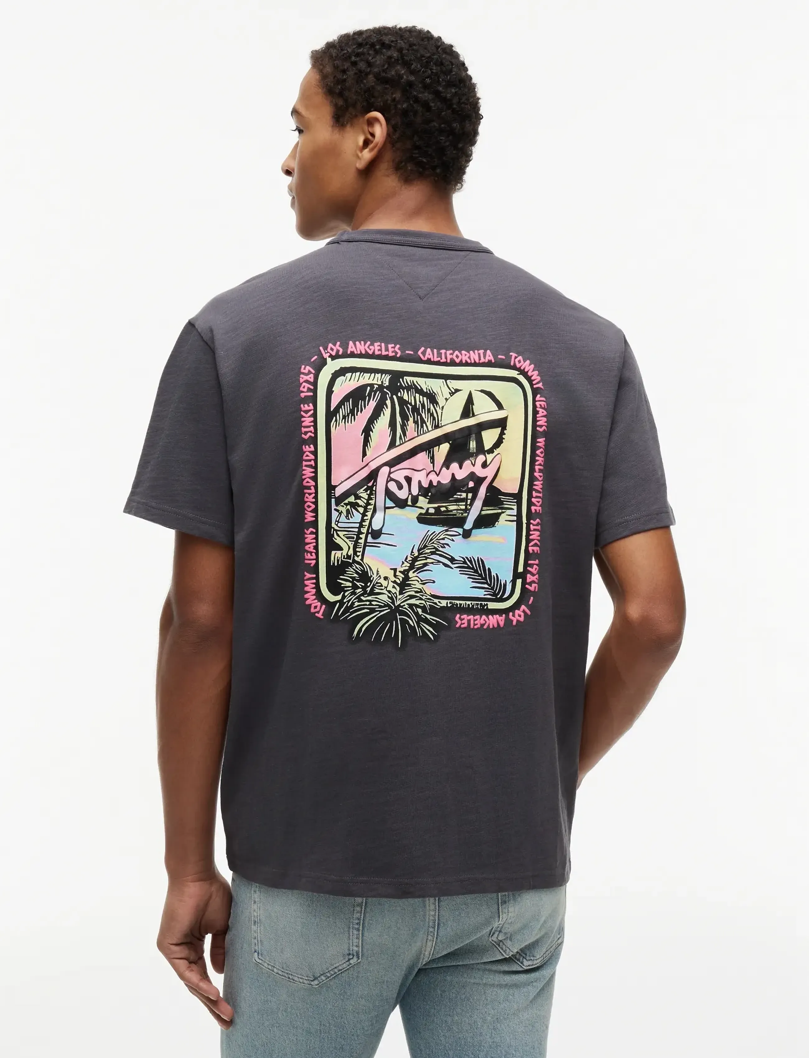 Tommy Jeans - TJM RLX NOVELTY SS TEE - kortärmade t-shirts - washed black - 2