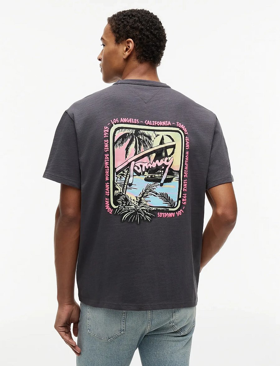 Tommy Jeans - TJM RLX NOVELTY SS TEE - kortærmede t-shirts - washed black - 2