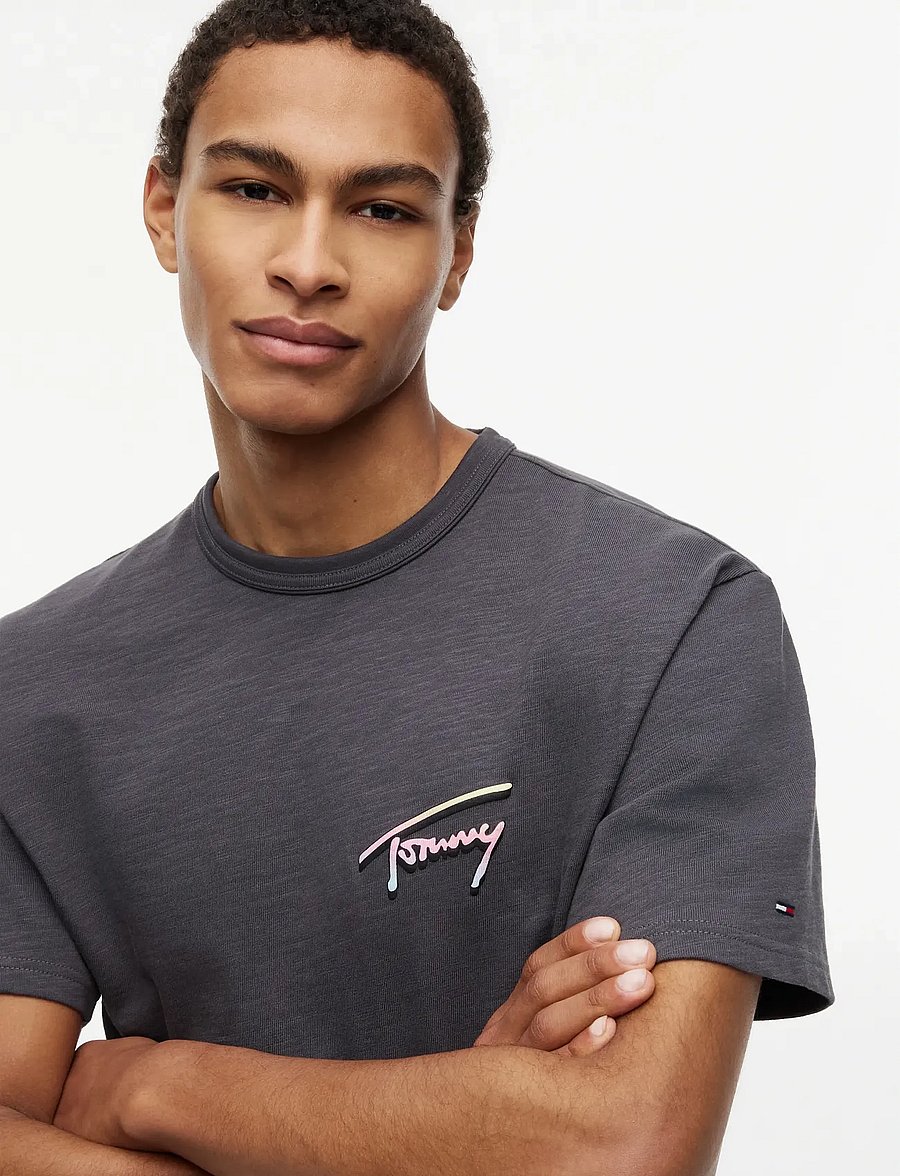 Tommy Jeans - TJM RLX NOVELTY SS TEE - kortærmede t-shirts - washed black - 3