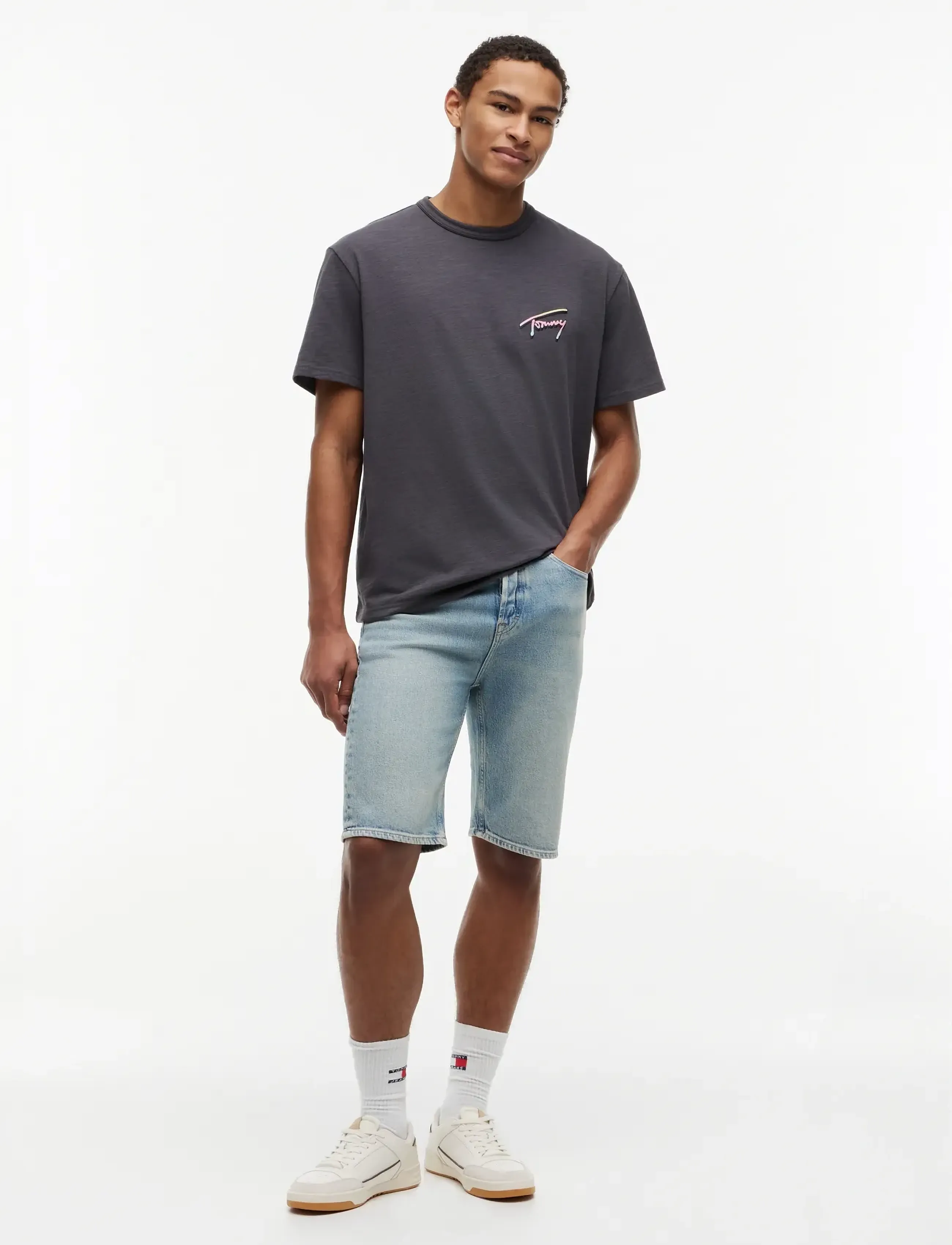 Tommy Jeans - TJM RLX NOVELTY SS TEE - kortärmade t-shirts - washed black - 4