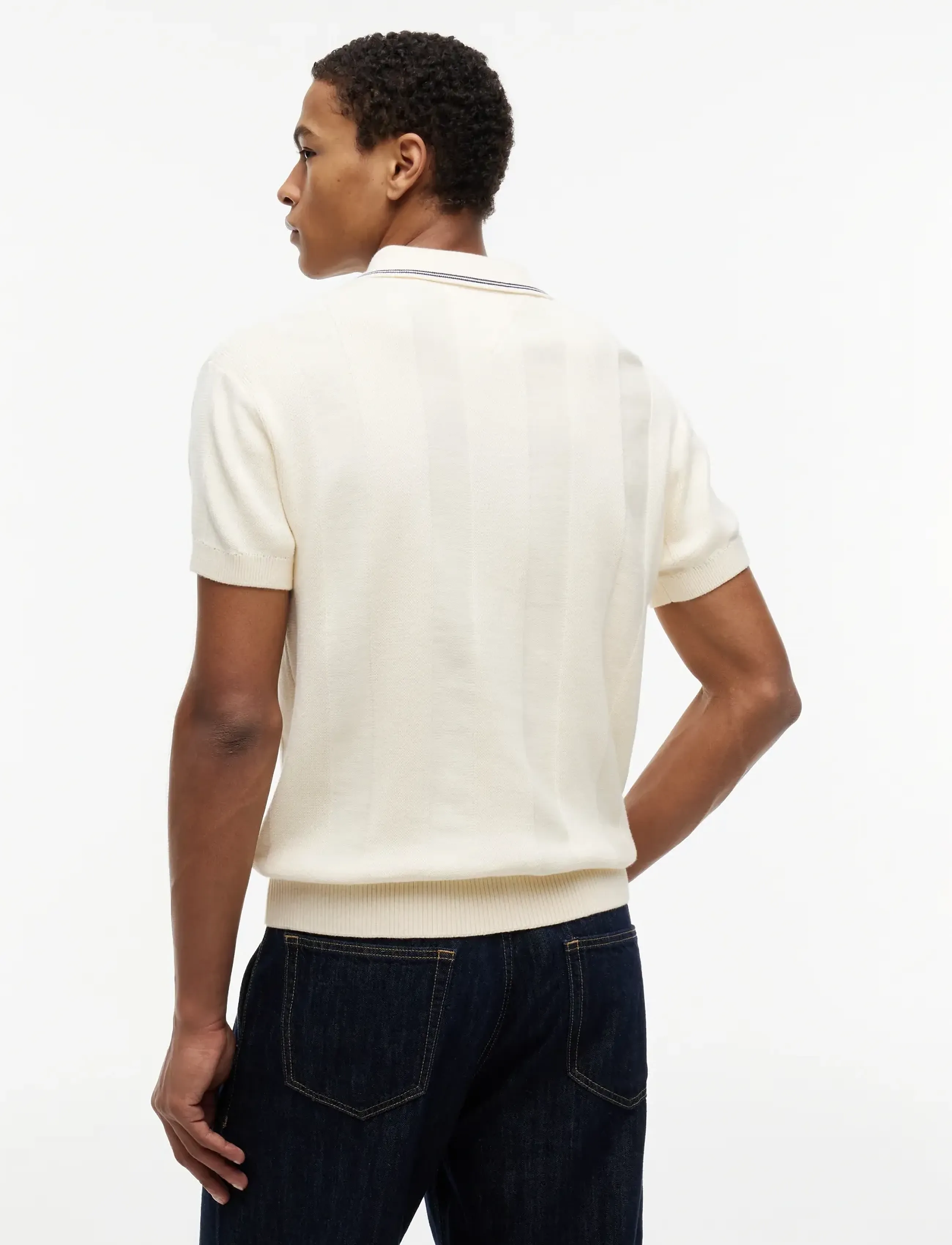 Tommy Jeans - TJM REG SS BADGE KNIT POLO EXT - polostrik - calico - 2
