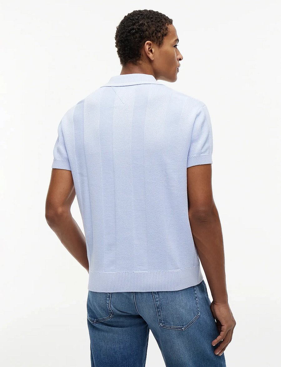 Tommy Jeans - TJM REG SS BADGE KNIT POLO EXT - polostrik - moonlight iris - 2