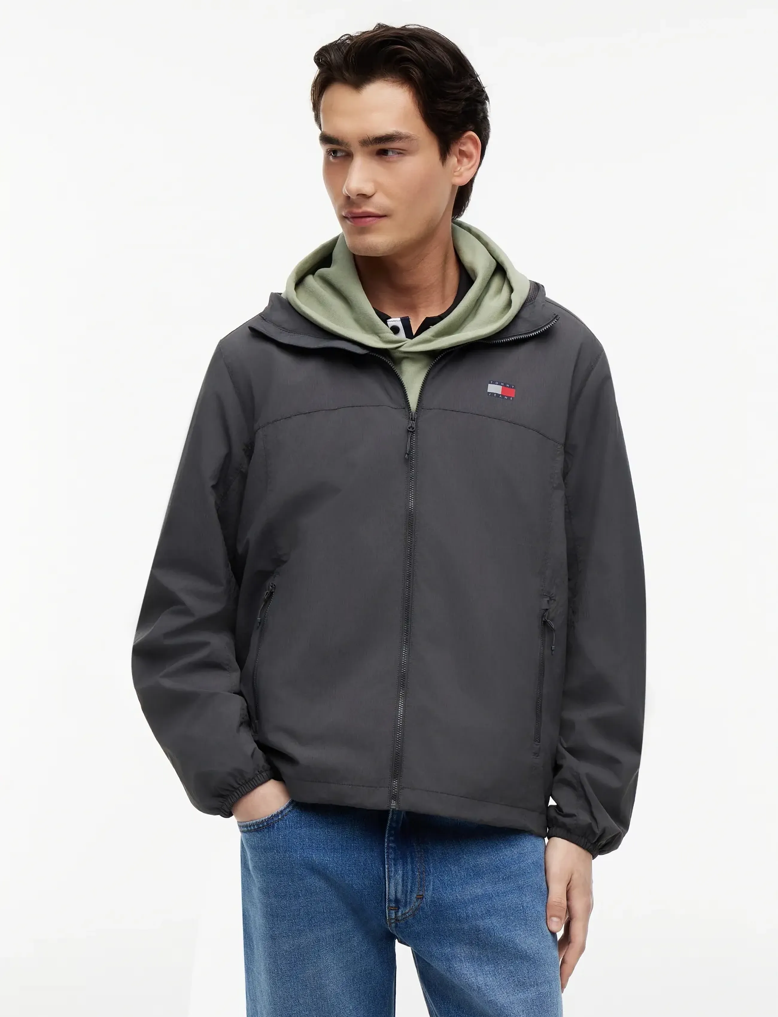 Tommy Jeans Tjm Chicago Packable Jacket Ext, XL, Black, Jakker > Lette Jakker, Herre