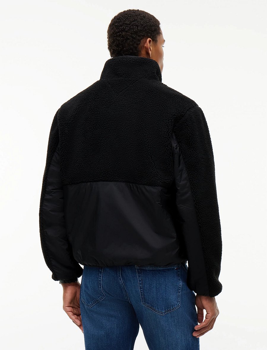 Tommy Jeans - TJM ESSENTIAL MIX TEDDY JACKET - spring jackets - black - 2