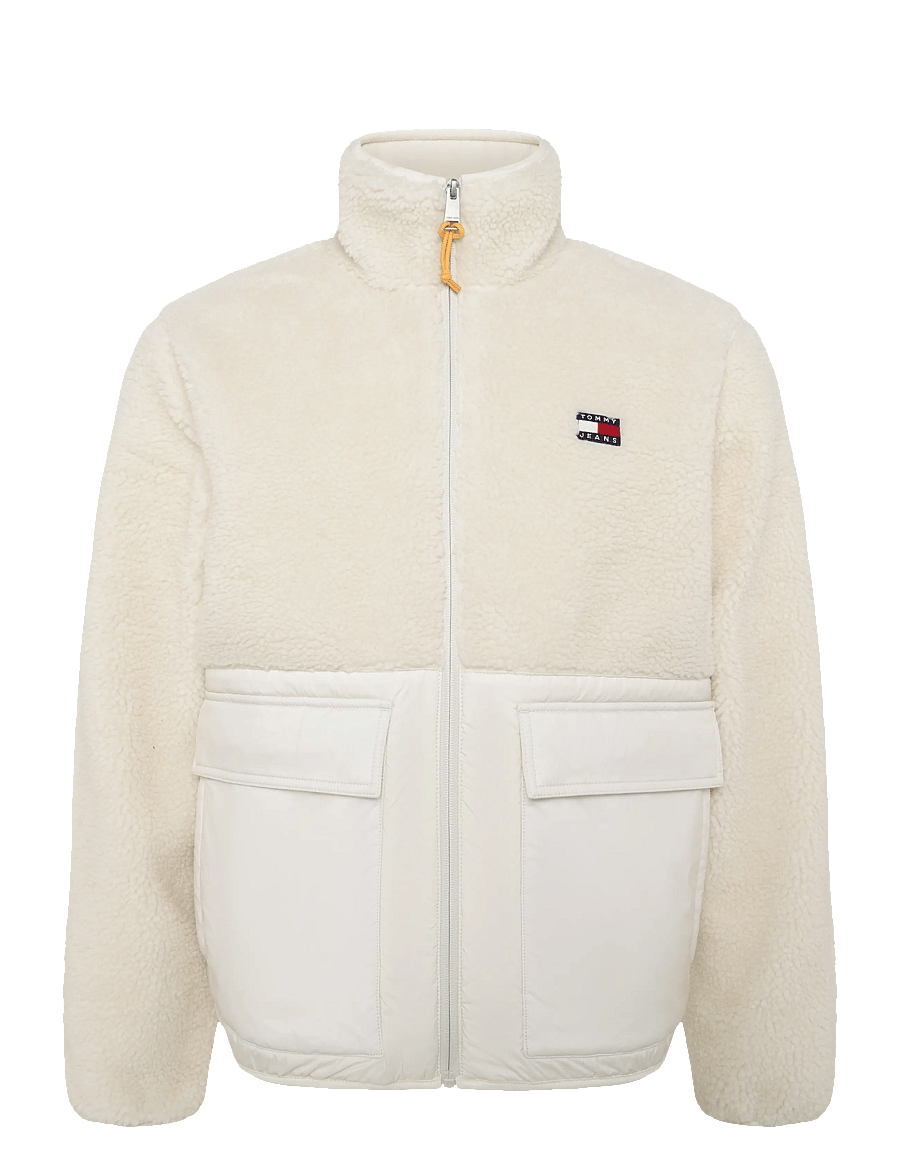 Tommy Jeans - TJM ESSENTIAL MIX TEDDY JACKET - forårsjakker - cream - 1
