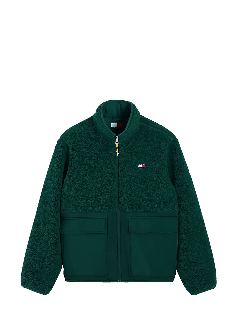 Tommy Jeans - TJM ESSENTIAL MIX TEDDY JACKET - efterårsjakker - velvet green - 0