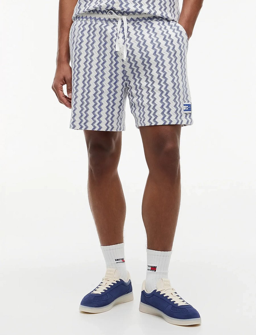Tommy Jeans - TJM REG LACE CLUB SHORT - sweatshorts - providence blue - 0