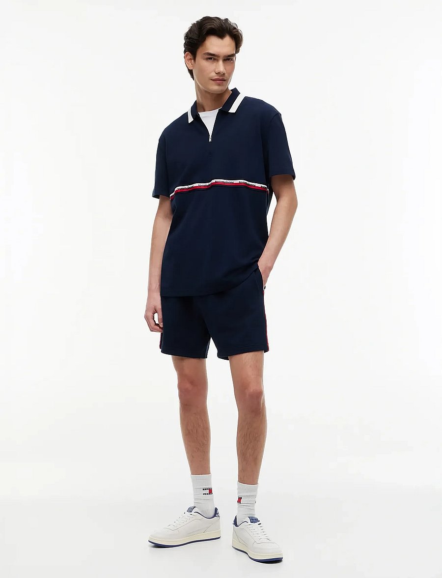 Tommy Jeans - TJM RLX TAPE ZIP POLO - lühikeste varrukatega polod - dark night navy - 4